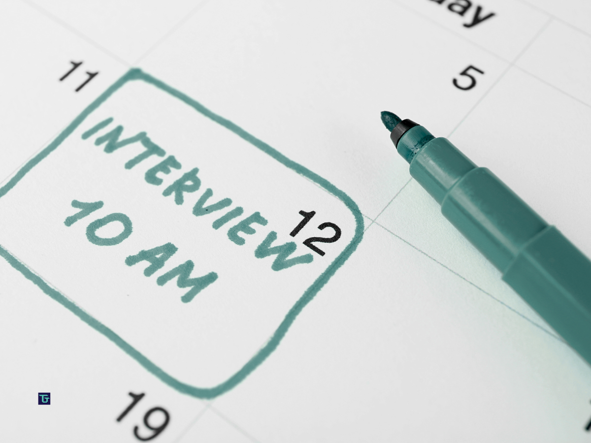 Calendar reminder highlighting an interview time, supporting the 2026 technical hiring dashboard metrics for interview scheduling